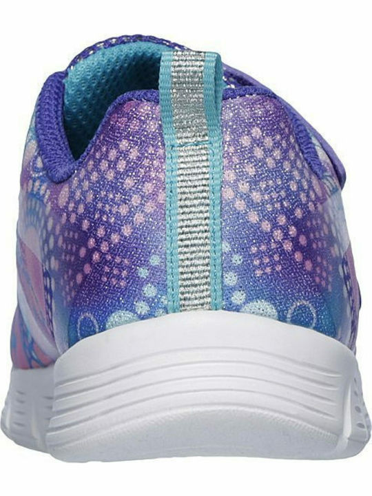 Comfy Flex Dainty Dash Kids Sports Shoes Running with Hoop & Loop Closure Purple