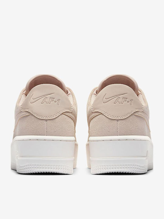 Air Force 1 Sage Low Damen Flatforms Sneakers Particle Beige / Phantom