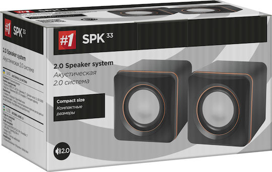 Defender SPK-33 Ηχεία Υπολογιστή 2.0 με Ισχύ 5W σε Μαύρο Χρώμα