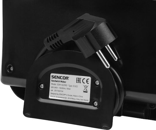 Sencor SSM4221RD Сандвич Мейкър За 2 Тоста 700W Червен