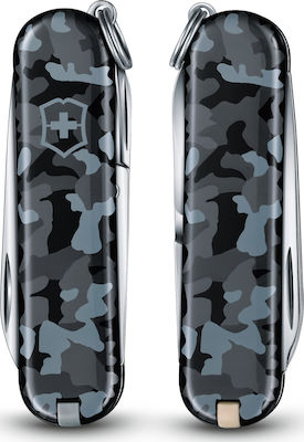 Victorinox Classic Navy Camouflage Schweizer Taschenmesser mit Klinge aus Rostfreier Stahl in Scheide