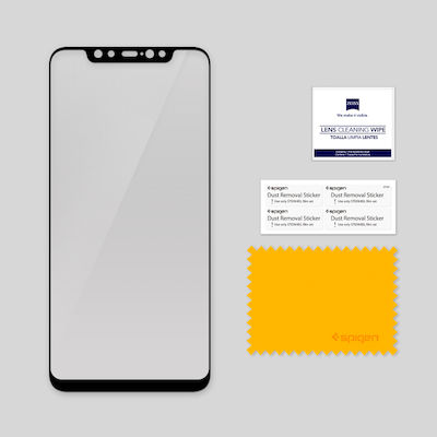 Spigen GLAS.tR Full Face Tempered Glass Black (Mi 8)