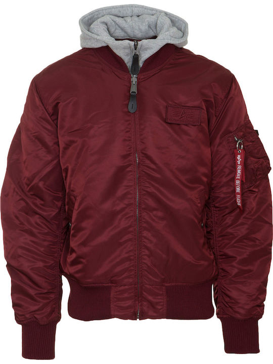 MA-1 D-Tec Winter Jacket Bomber Burgundy