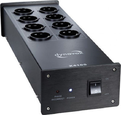 Dynavox X4100 8-Outlet Power Strip Black Black