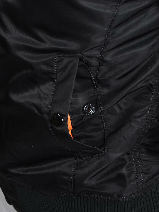 VF 59 Women's Short Bomber Jacket for Winter Black