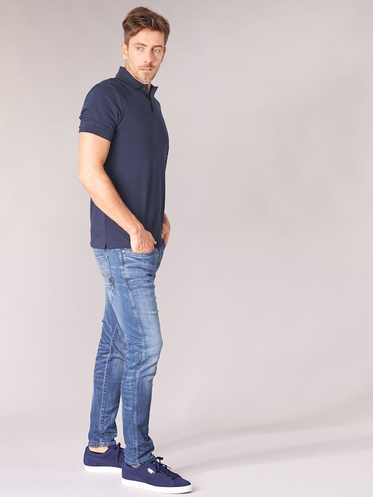D-Staq 5-PKT Men's Elastic Jeans Pants with Slim Narrow Fit Blue