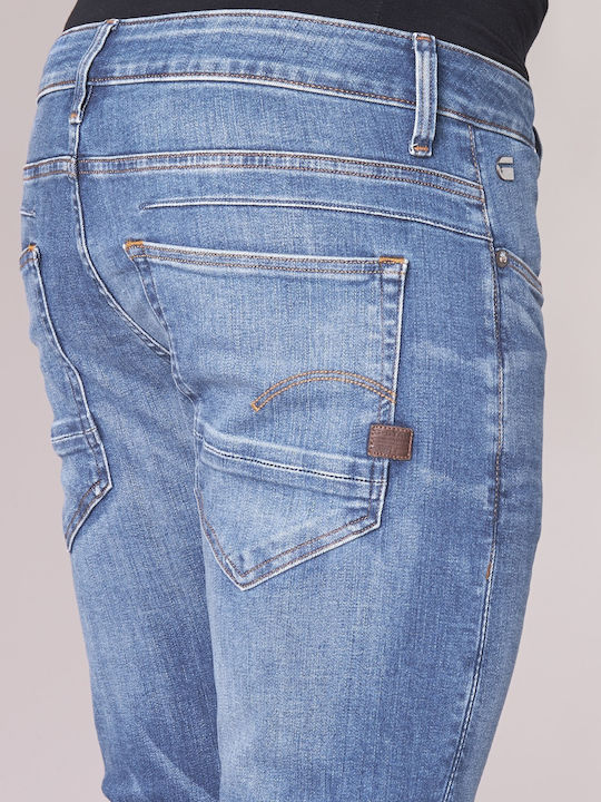 D-Staq 5-PKT Men's Elastic Jeans Pants with Slim Narrow Fit Blue