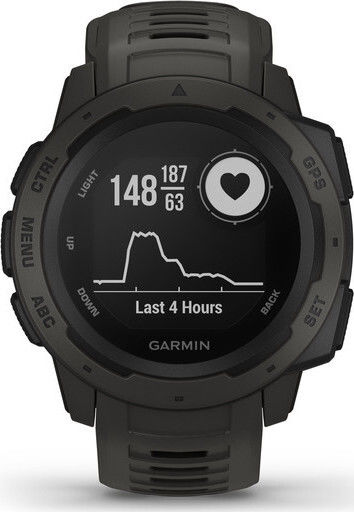 Garmin Instinct 45mm Αδιάβροχο Smartwatch με Παλμογράφο (Graphite)