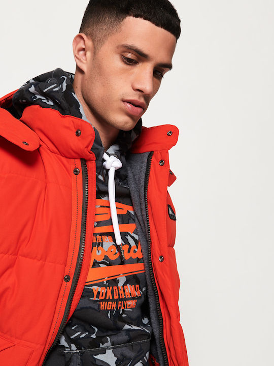 New Academy Sleeveless Jacket Puffer Orange