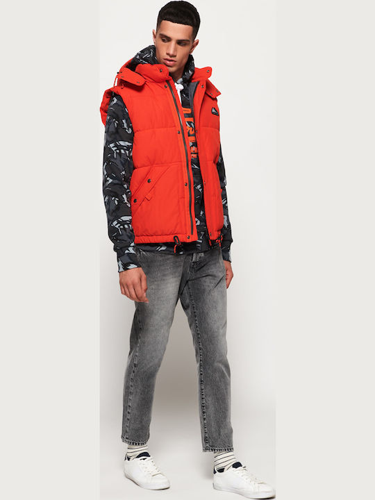 New Academy Sleeveless Jacket Puffer Orange