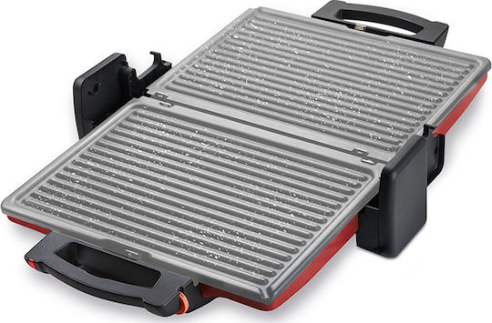 Izzy Family Grill Ceramic Τοστιέρα Γκριλιέρα με Αποσπώμενες Κεραμικές Πλάκες 2100W Κόκκινη