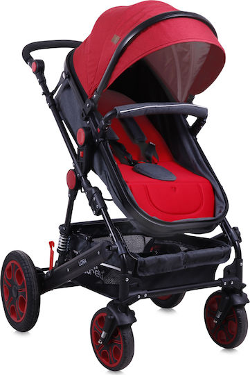 Lorelli Lora 2 in 1 Ρυθμιζόμενο Καρότσι 2 σε 1 Kατάλληλο για Nεογέννητο Κόκκινο 11.65kg