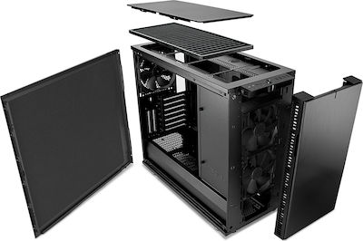 Fractal Design Define R6 USB-C Blackout Midi Tower Computer Case Black