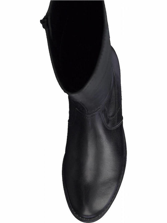 Anatomic Leather Riding Boots with Zipper Black