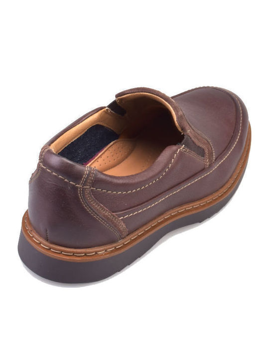 Un Geo Step Дамски Slip-On Кожени Кафяви
