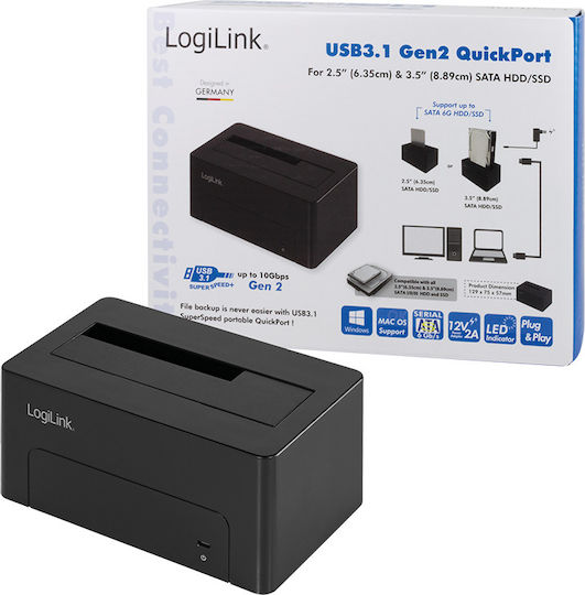 LogiLink QP0027 Docking Station Σκληρών Δίσκων SATA 2.5" / 3.5" με σύνδεση USB 3.1 (QP0027)