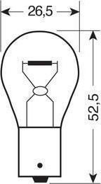 Lampa Лампи Автомобила Single Filament Lamp P21W-BA15S-1156 Обикновени 12V 21W 10бр