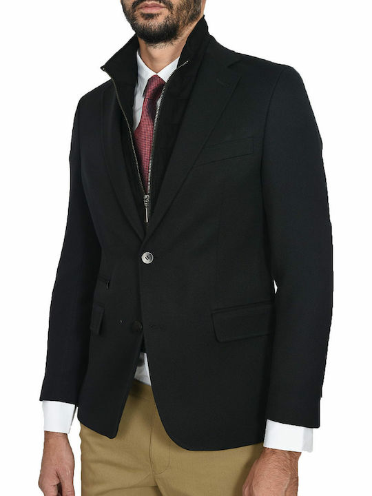 TOM FRANK JACKET DETACHABLE PATCH SHELL JACKET BLACK