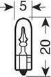 Lampa Lamps Car Wedge Base Lamp Green T5 12V 1.2W 2pcs