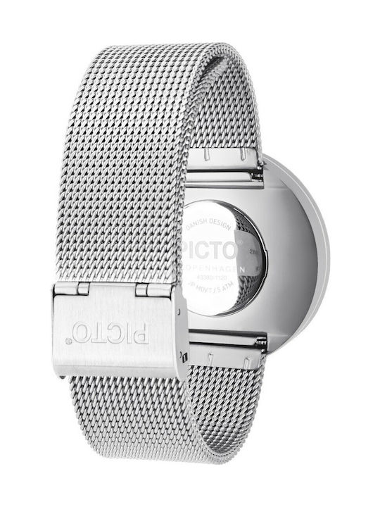 Picto Damen Uhr mit Silber Metallarmband