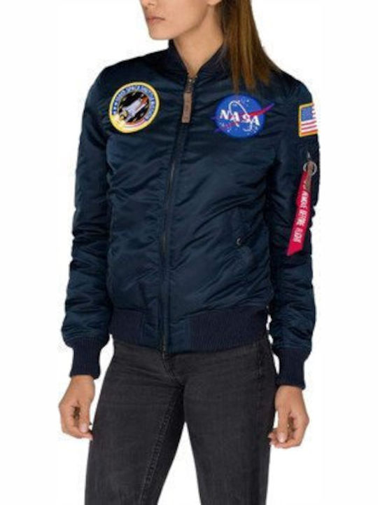 Vf Nasa Κοντό Γυναικείο Bomber Jacket Μπλε