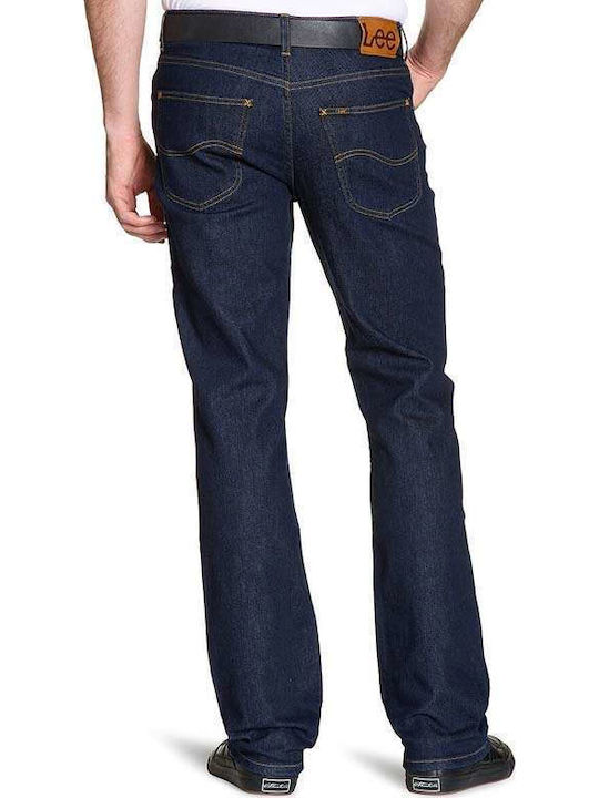 Brooklyn Men's Jeans Pants Elastic with Regular Straight Fit Blue