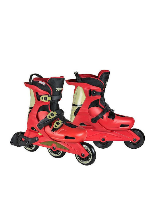 Powerslide Marvel Iron Man Wave Inline Αυξομειούμενα Rollers Κόκκινα Παιδικά