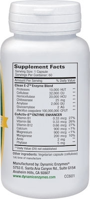 Dynamic Enzymes Clean E-Z Candida 60 κάψουλες