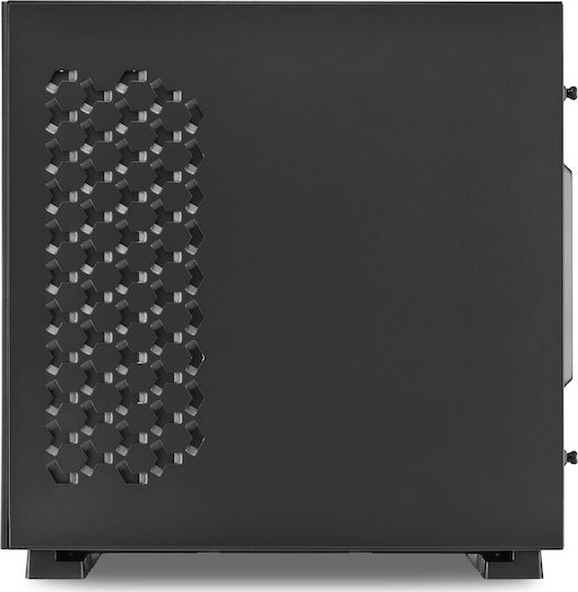 Sharkoon Pure Steel Black Gaming Midi Tower Computer Case with Window Panel Black
