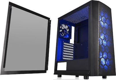 Versa J24 Tempered Glass RGB Edition Jocuri Turnul Midi Cutie de calculator cu fereastră laterală Negru