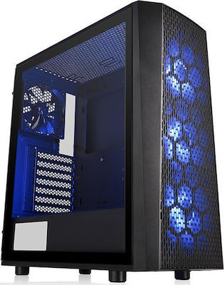 Versa J24 Tempered Glass RGB Edition Jocuri Turnul Midi Cutie de calculator cu fereastră laterală Negru