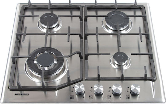 Thermogatz TG 9020 IX Gas Cooktop Autonomous Inox 58x51εκ. Silver