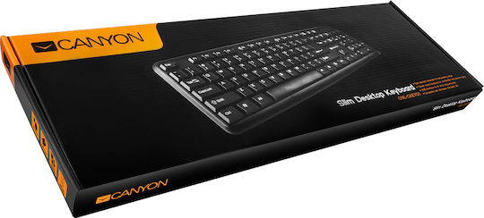 Canyon Simple CNE-CKEY01 Само клавиатура Гръцка Черен