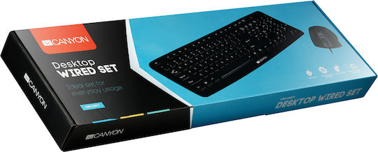 Canyon Classic Wired Combo Set Σετ Πληκτρολόγιο & Ποντίκι Ελληνικό