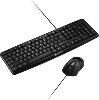 Canyon Classic Wired Combo Set Tastatur & Maus Set Griechisch