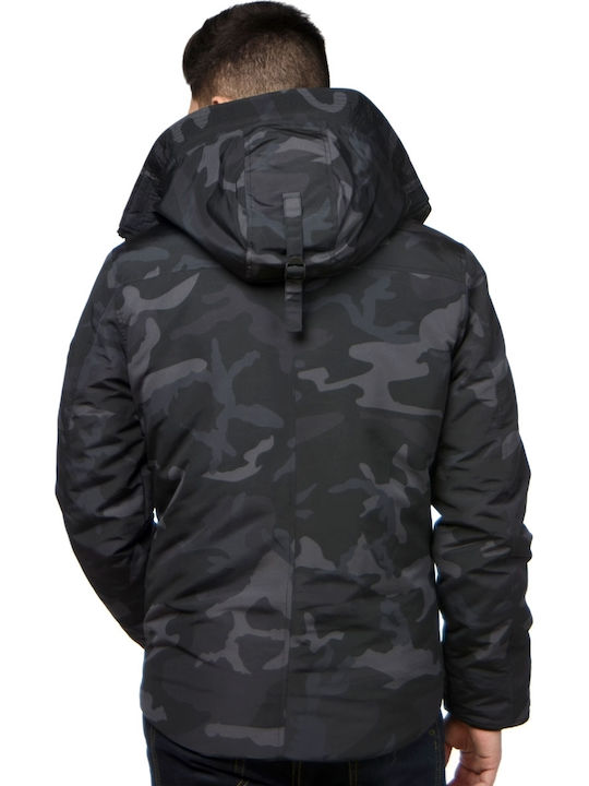 Brokers Jeans Winter Jacket Dark Gray Camo