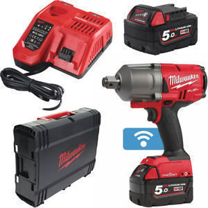 Milwaukee M18 ONEFHIWF34-502X Impact Wrench Battery 18V 2x5Ah with Socket 3/4"