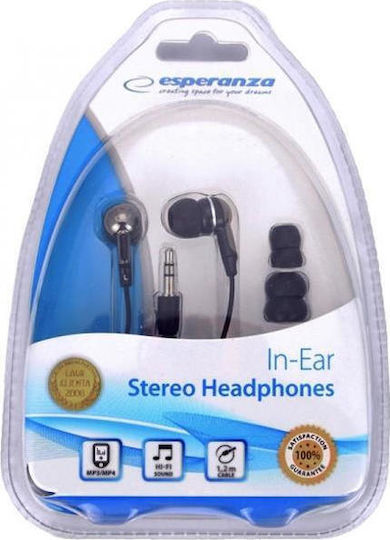 Esperanza Ακουστικά Ψείρες In Ear EH125 Μαύρα