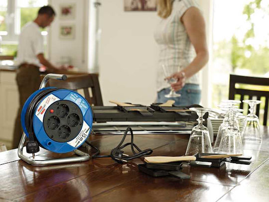 Brennenstuhl Extension Reel Cord 3 x 1.5mm²/15m Blue