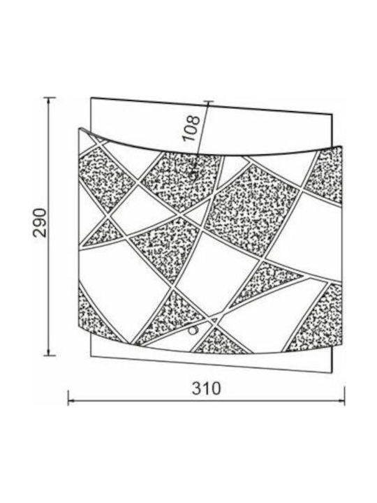 Aca Modern Leuchte Wand mit Fassung E27 Weiß 31x29x10.8cm