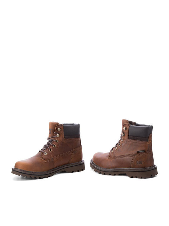 Deplete Waterproof Leather Tabac Brown Boots Waterproof