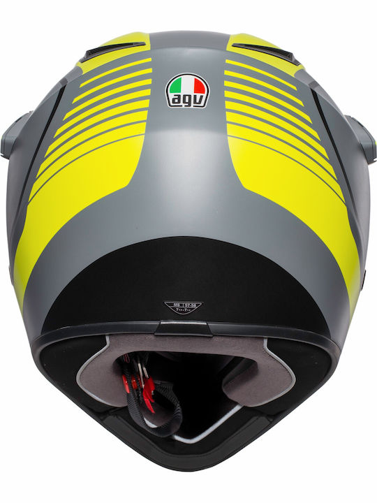 AGV AX-9 Dual Pacific Road Matt Grey / Yellow Fluo / Black Motorcycle Helmet On-Off DOT ECE 22.05 Weight 1540gr with Pinlock