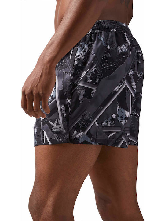 BW Aop Costum De Baie Bărbați Pantaloni Scurți Gri Cu Model