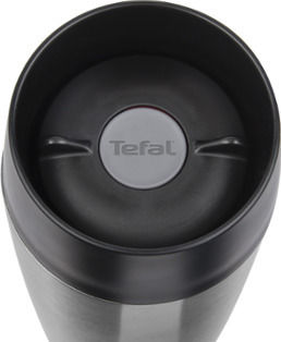 Tefal Travel Mug Glass Thermos Stainless Steel 500ml Silver with Mouthpiece
