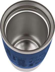 Tefal Travel Mug Glass Thermos Stainless Steel 500ml Blue with Mouthpiece