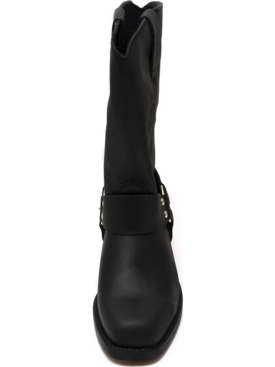 Leather Black Men's Boots