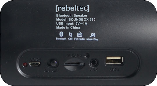Rebeltec Soundbox 390 Bluetooth Speaker 20W with Radio and Battery Life up to 12 hours Black