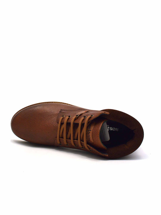 Piele Tabac maro Ghete barbati