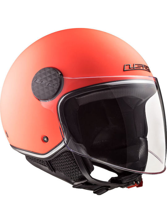 LS2 Sphere Lux OF558 Solid Matt Fluo Orange Motorcycle Helmet Jet ECE 22.05 1000gr 30558 50 51