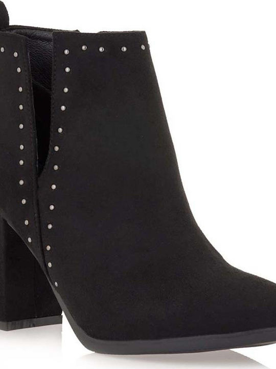 Exe Nadine 315 Suede Women's Ankle Boots with High Heel Black